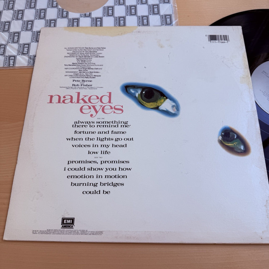 Naked Eyes Self-Titled Original 1983 US 1st Press LP Record EMI EX/EX + Sleeve