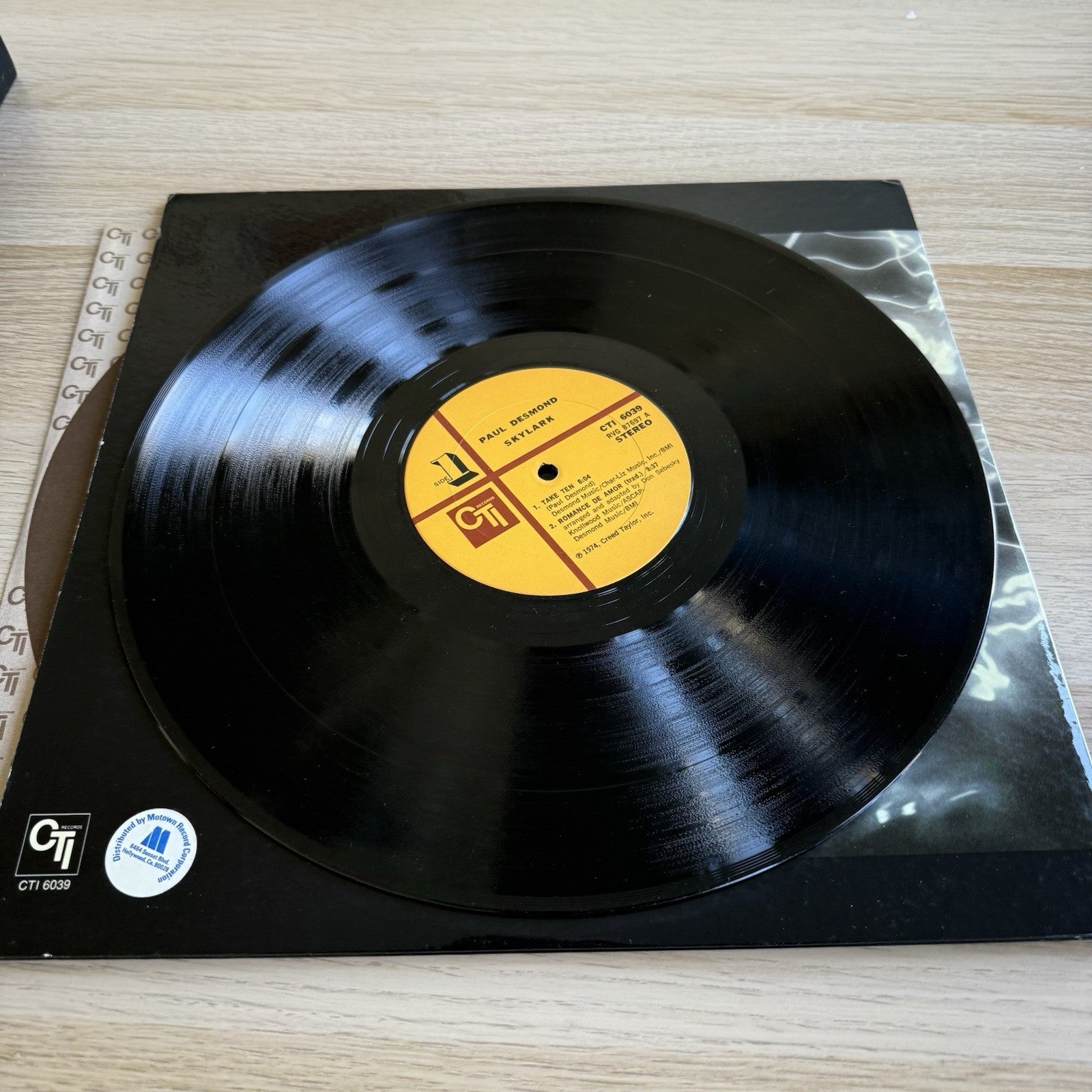 Paul Desmond Skylark 1974 CTI Van Gelder Stamp & RVG Etch Original Sleeve VG+