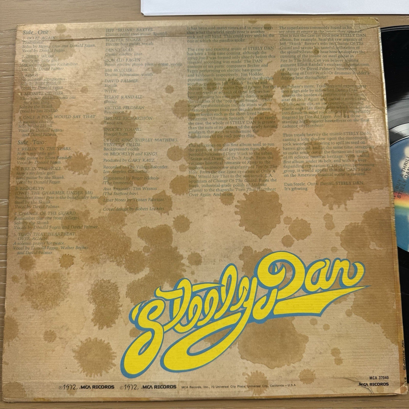 1980s STEELY DAN Can’t Buy A Thrill Vinyl US Pressing LP Record VG+