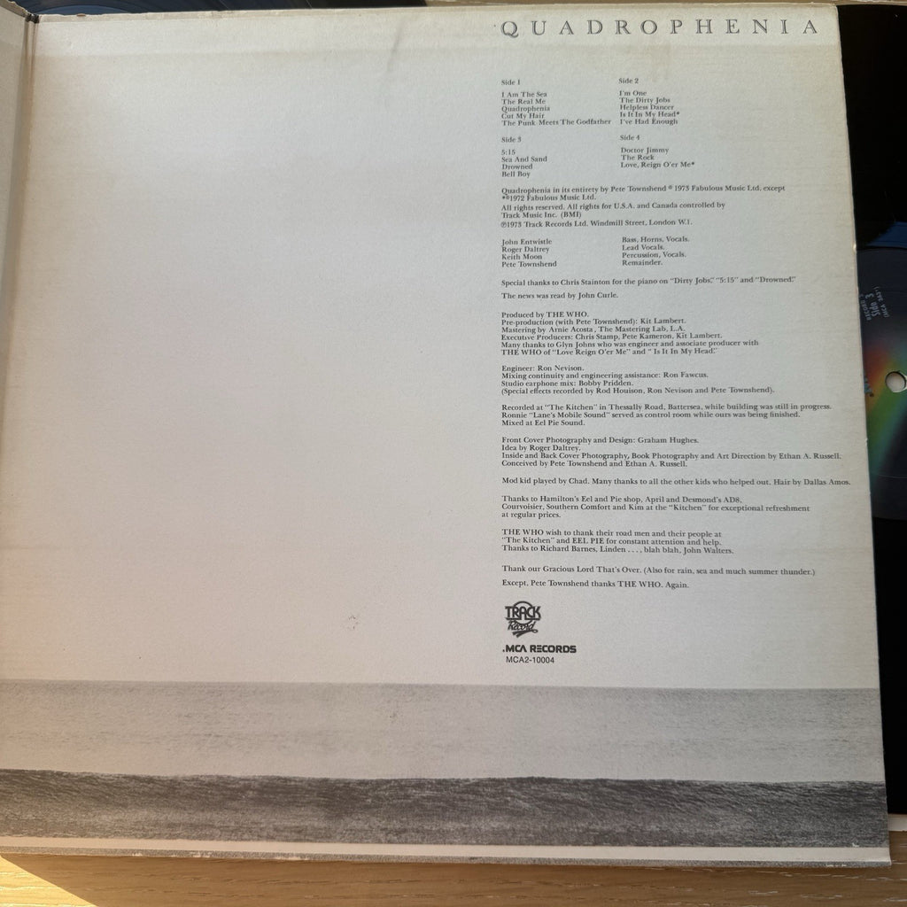 1970s  THE WHO "Quadrophenia" US Pressing Vinyl 2LP Vinyl Record! VG+