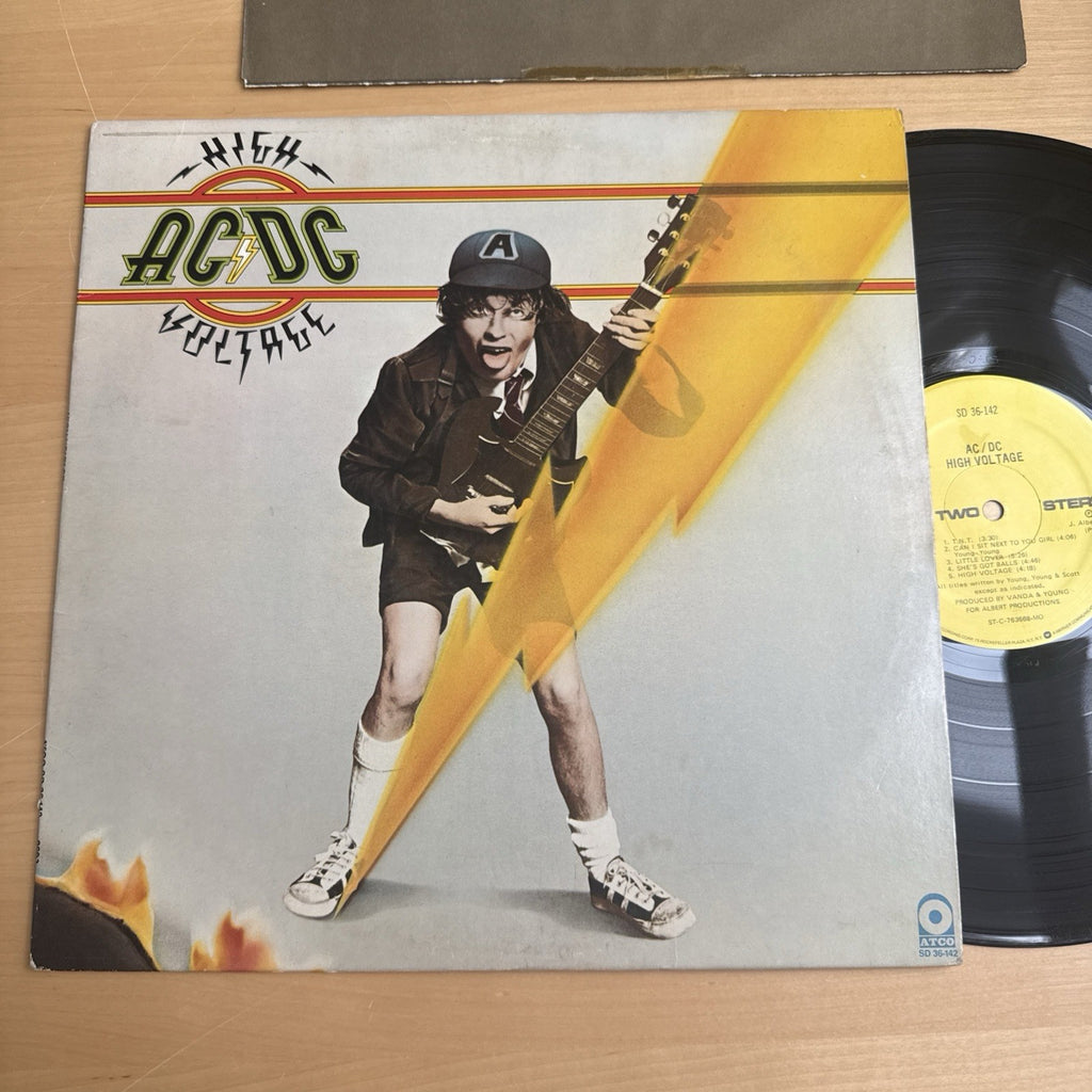 1970s AC/DC High Voltage Classic Rock Vinyl  LP Atco VG+ US Press + OG Sleeve
