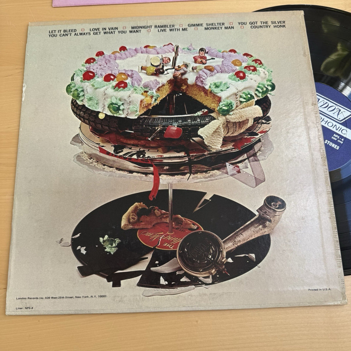 1969 THE ROLLING STONES Let It Bleed US Press Vinyl LP + Original Sleeve VG+