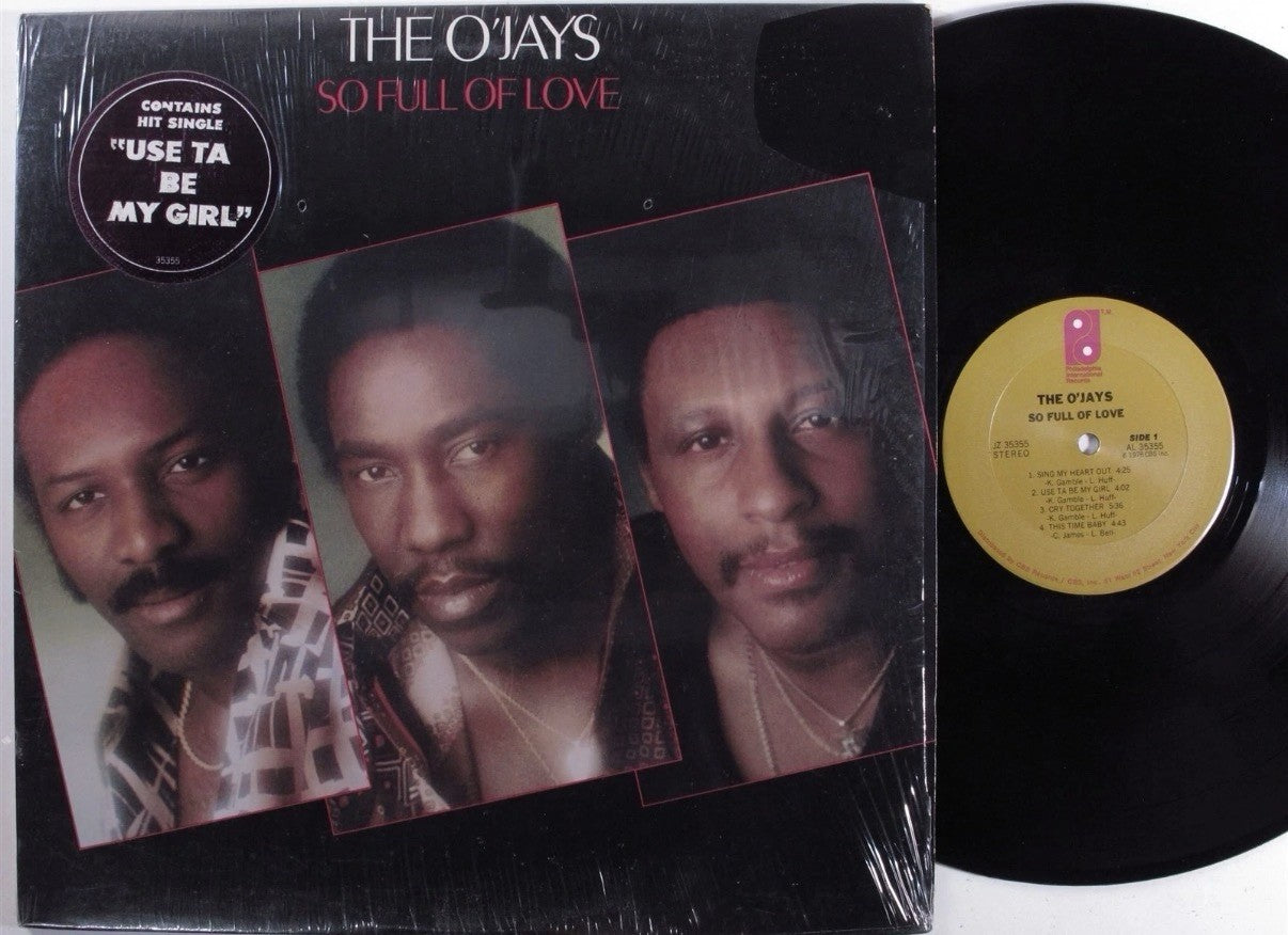 O'JAYS So Full Of Love PHILADELPHIA LP VG+ In SHRINK + Sticker! OG US Pressing