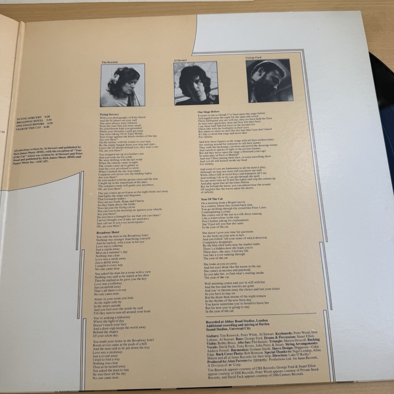 1976 AL STEWART YEAR OF THE CAT" 1st US Press Complete W/Sleeve! VG+ W/Sticker