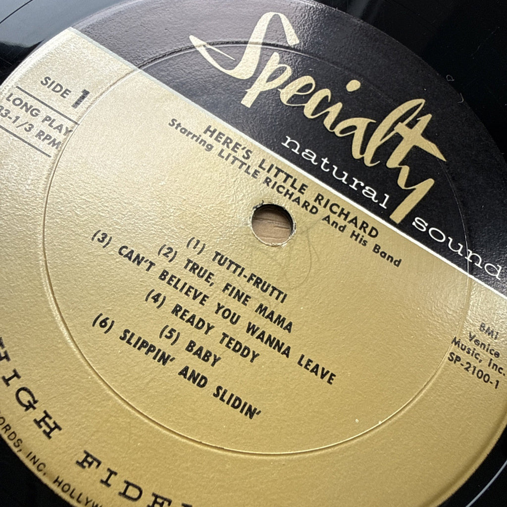 1957 Little Richard Here's Little Richard LP US Press In Shrink! EX/EX + Sticker