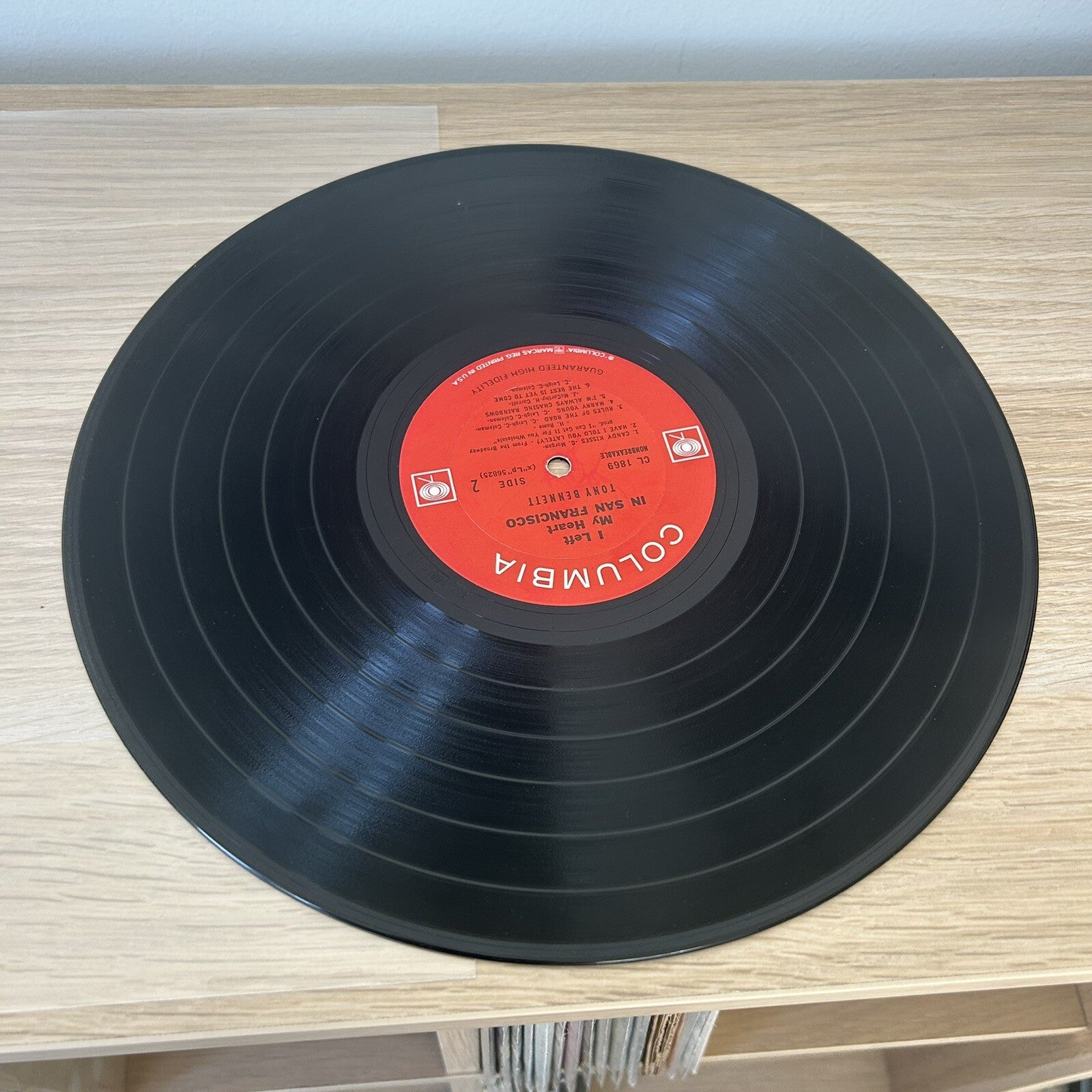 1960s Tony Bennett I Left My Heart in San Francisco Vintage US 2 Eye Pressing