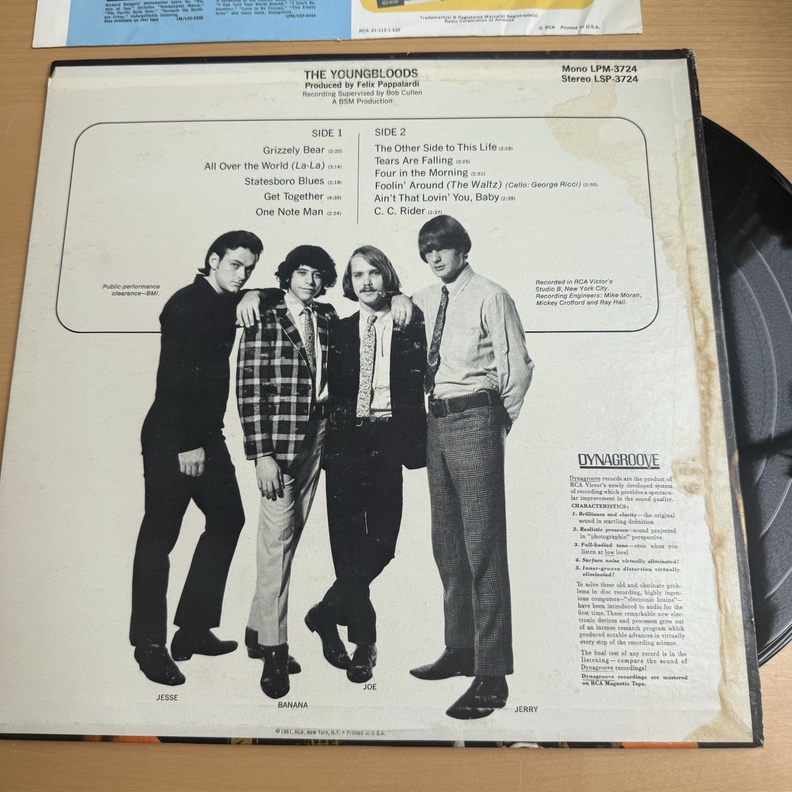 1960s The Youngbloods S/T US Pressing VG+ Complete W/ Original Sleeve!