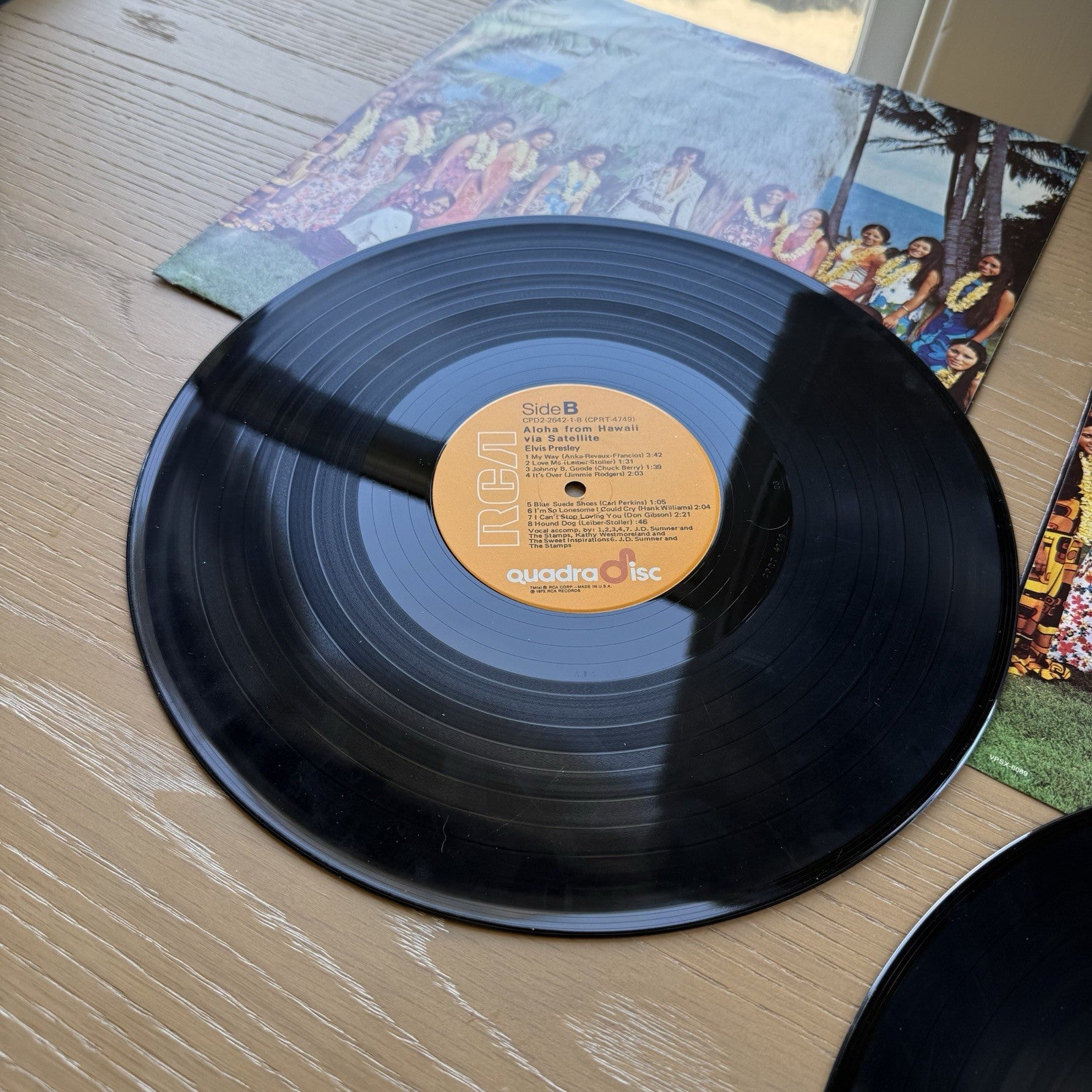 1970s Elvis Presley Aloha From Hawaii Via Satellite US Press Vinyl 2LP + Sleeves
