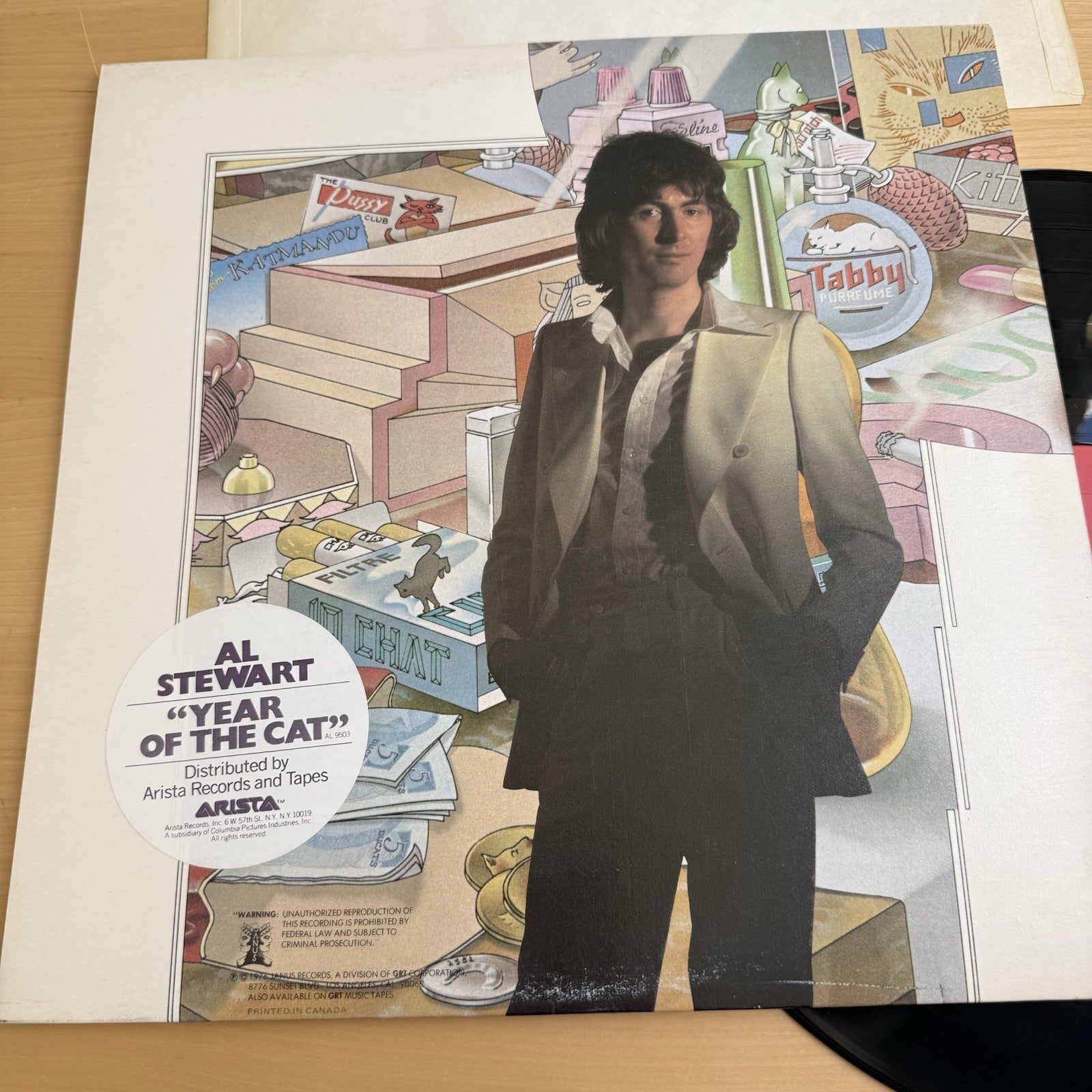 1976 AL STEWART YEAR OF THE CAT" 1st US Press Complete W/Sleeve! VG+ W/Sticker