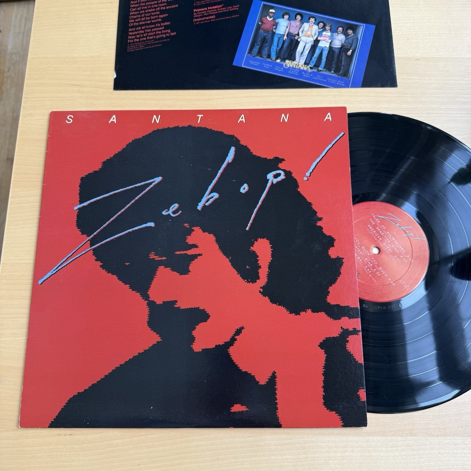 1981 Carlos Santana ZEBOP! LP Original 1st US Press Vinyl Complete W/Sleeve!