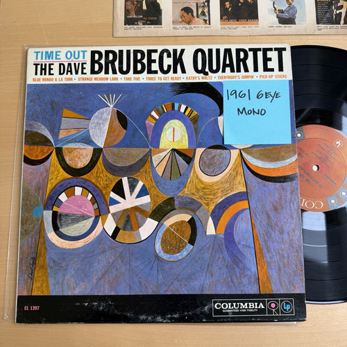 1961 The Dave Brubeck Quartet "Time Out" LP Columbia 6-Eye US Mono Pressing VG+