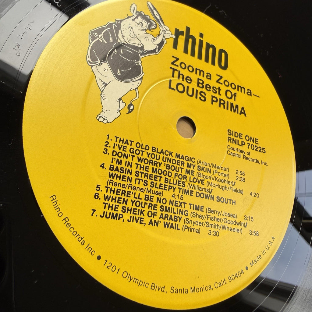 1980s Louis Prima The Best Of Zooma OG US Press Capitol Records VG+ Vinyl LP