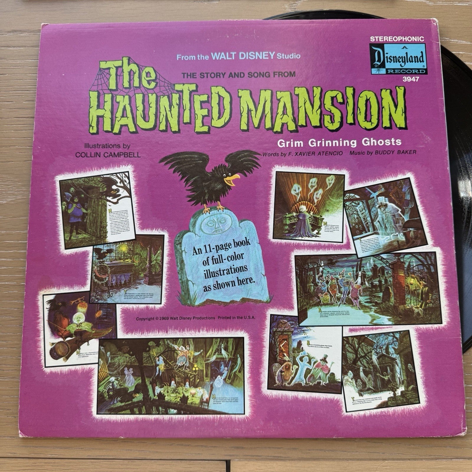 1973 Walt Disney Studio Disneyland Haunted Mansion US LP +Original Booklet VG+