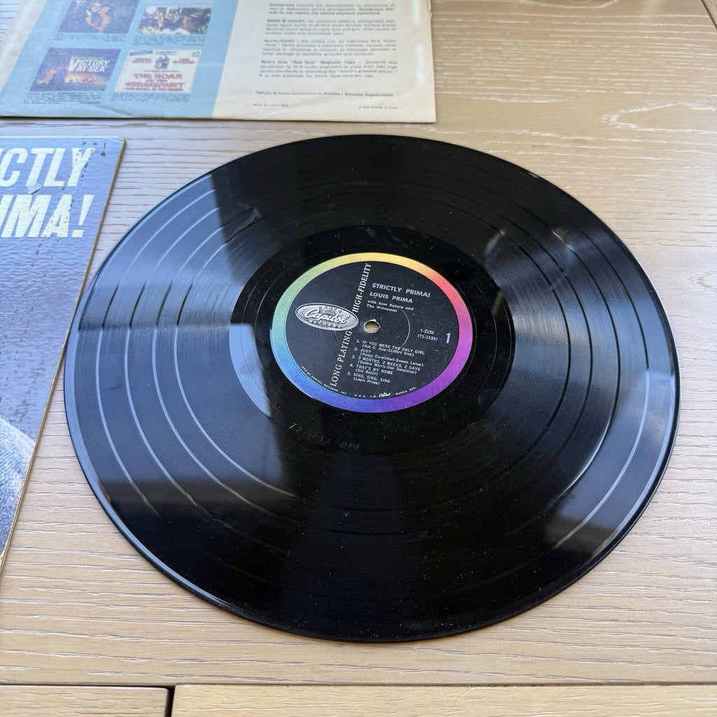 Louis Prima Strictly Prima! Vinyl LP Capitol Mono 1st Rainbow 1959 US Press