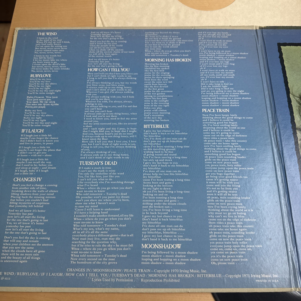 1970s Cat Stevens Teaser And The Firecat Gatefold LP US Pressing + Sleeve