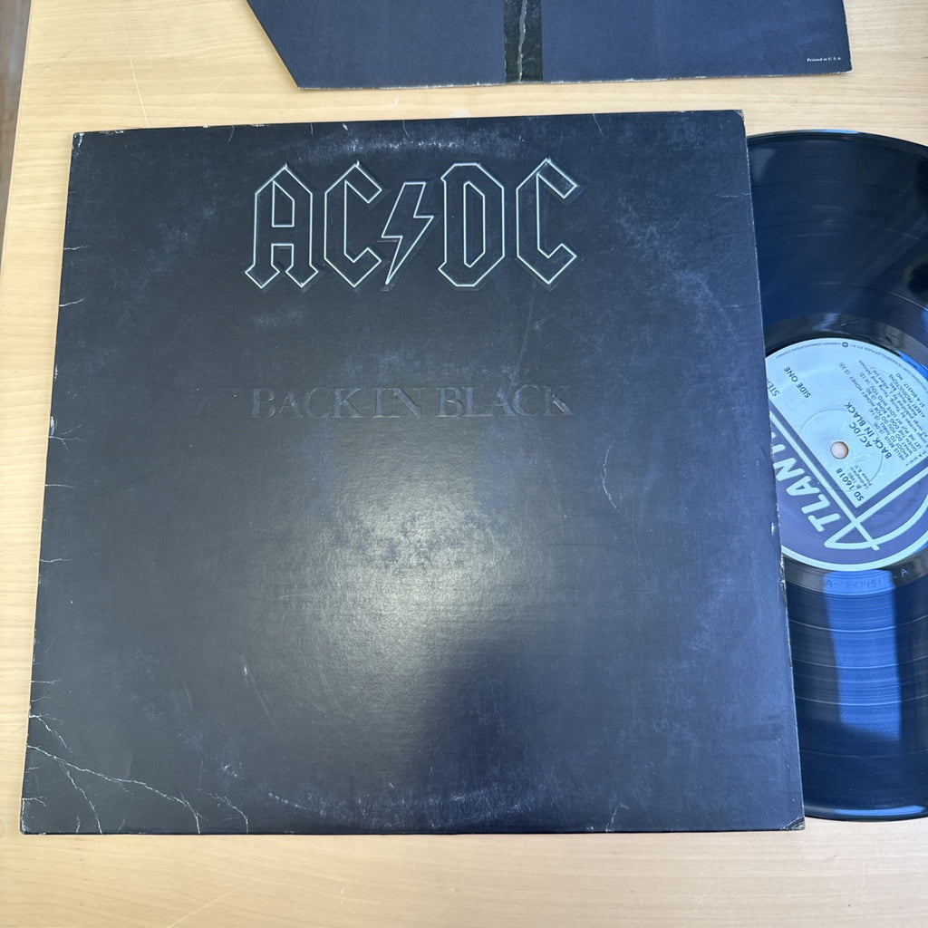 AC/DC BACK IN BLACK 1980s US Pressing Complete W/ OG Sleeve! Nice VG+ Vinyl LP
