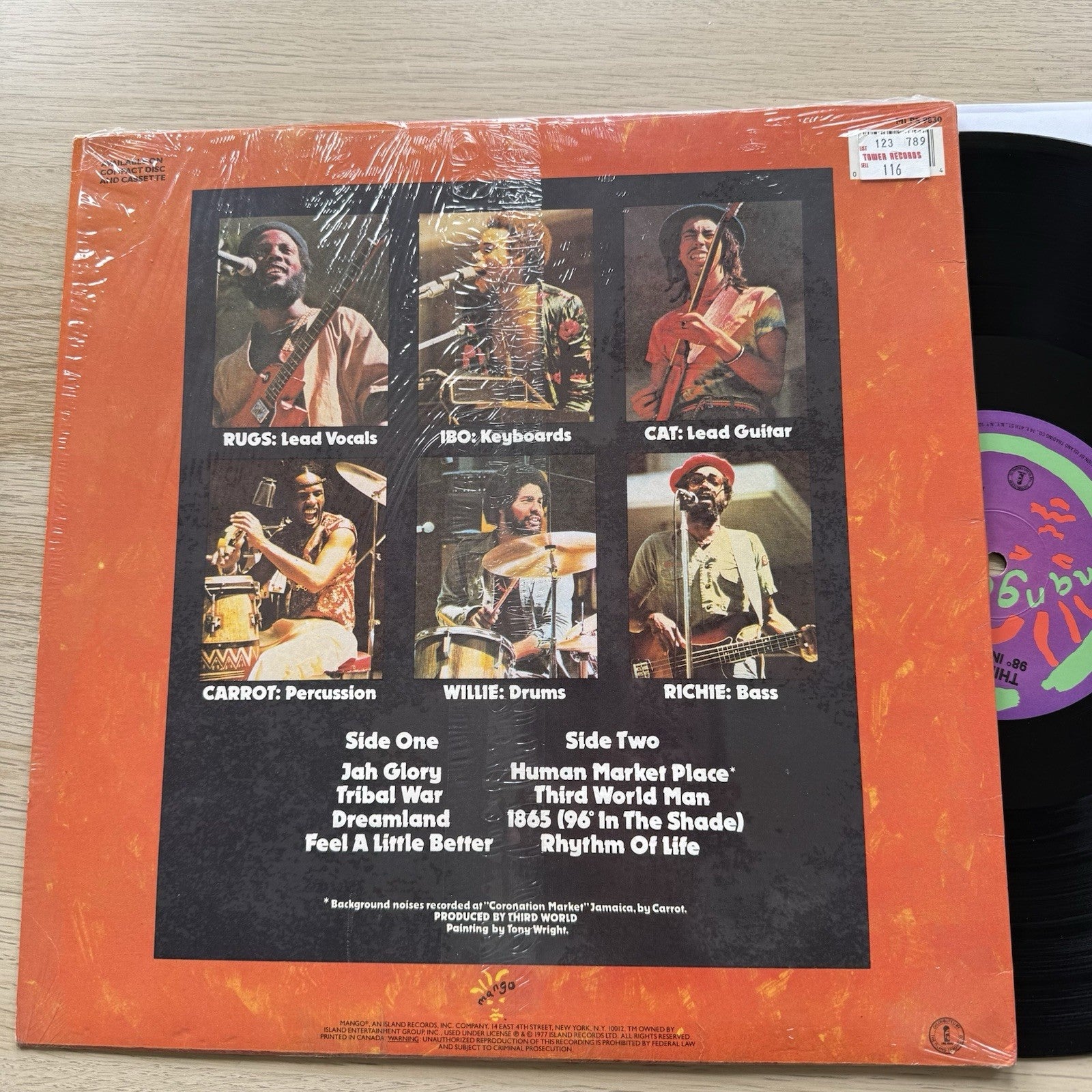 Third World: 96° In The Shade Vinyl Lp In Shrink! Complete W/Sleeve Nice Copy!