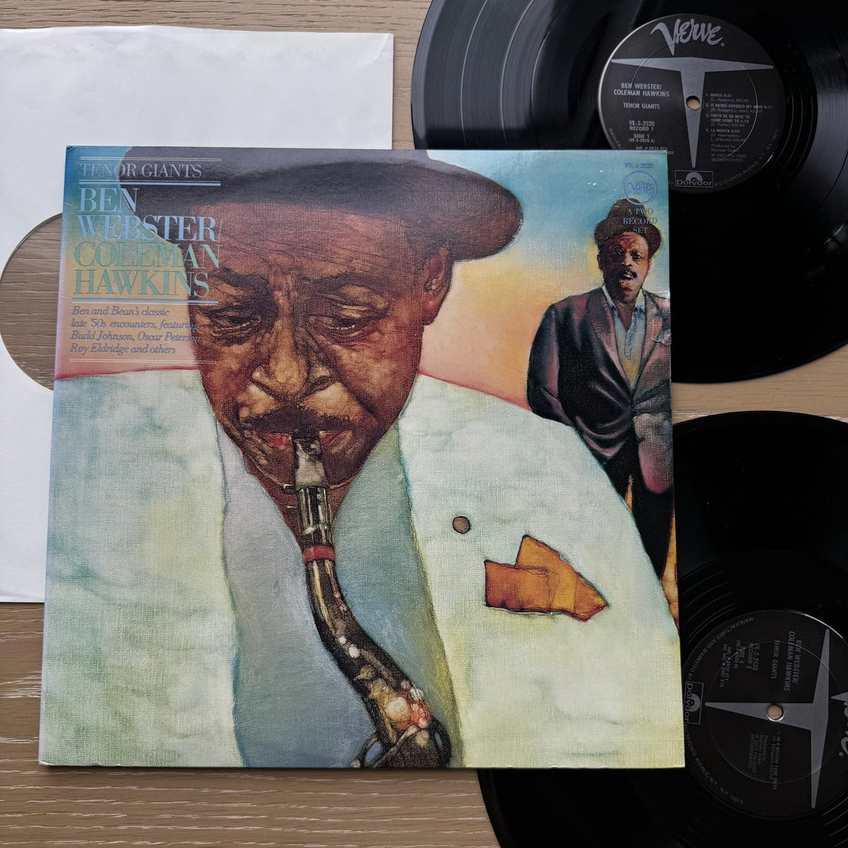 Ben Webster / Coleman Hawkins Tenor Giants Verve Double LP Near Mint 2xVinyl
