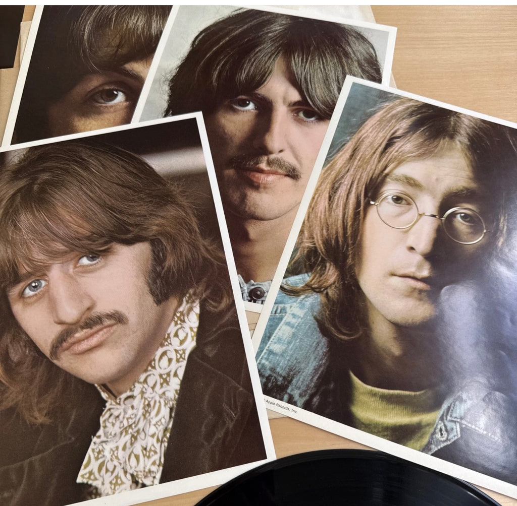 Beatles White Album 1968 US Press 🍏 W/ Original Poster Serial #1361253 + Cards